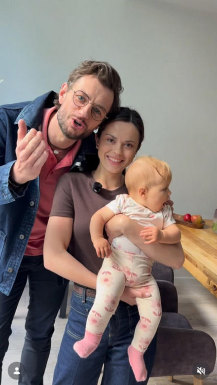 M jak miłość nowy sezon na planie. Kasia (Paulina Lasota), Mariusz (Mateusz Mosiewicz), Zosia