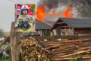 Druh Kamil wyciągnął szczeniaczki z pogorzeliska. Maluchy przeczekały pożar pod łóżkiem!