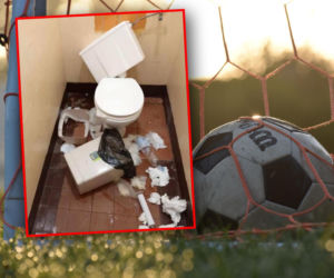 Demolka podczas zawodów młodzieżowych. Zdewastowali toalety na stadionie