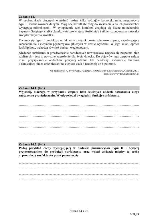 Matura 2020 ARKUSZE CKE z biologii POZIOM ROZSZERZONY 