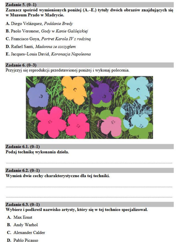 Matura 2018. Historia sztuki rozszerzona. ARKUSZE