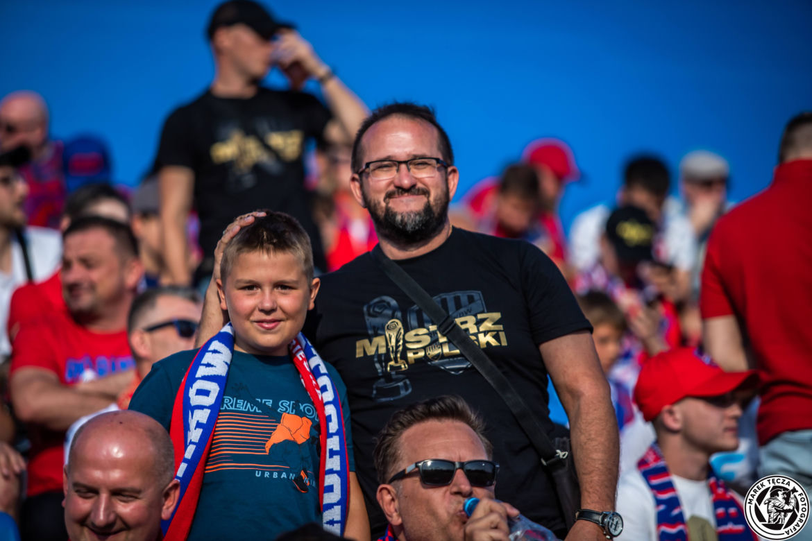 Kibice podczas meczu Raków Częstochowa - Jagiellonia Białystok 