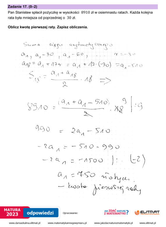 Matura 2023: matematyka. Arkusze CKE i odpowiedzi [Formuła 2023]	