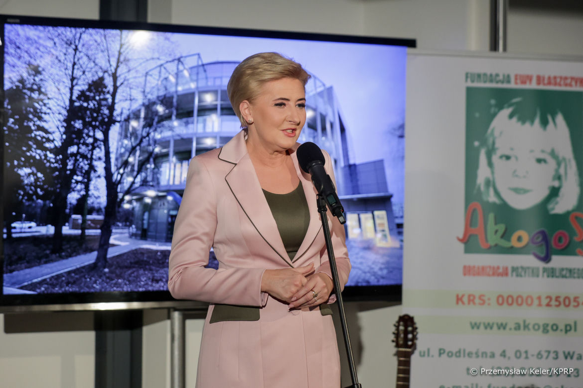 Agata Duda w klinice Budzik