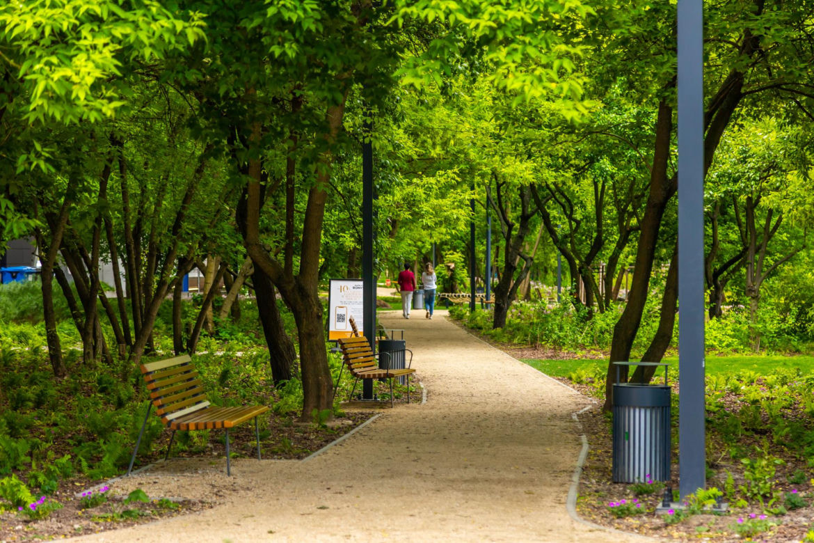 Park linearny przy ul. Suwak w Warszawie