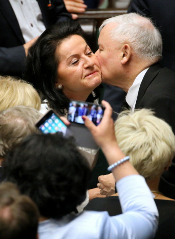 Anna Paluch na zdjęciu z Jarosławem Kaczyńskim