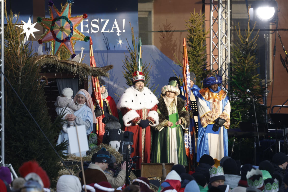 Karol i Marta Nawroccy na Orszaku Trzech Króli