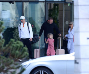 Robert Lewandowski z córkami przyjechał do Warszawy