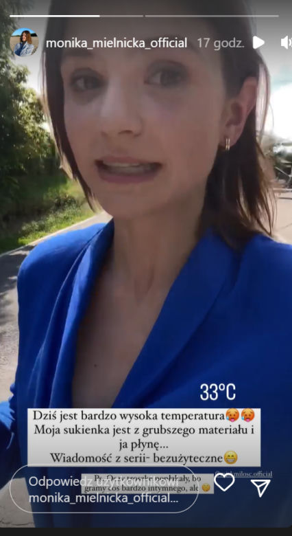 M jak miłość. Monika Mielnicka (Lilka) na planie