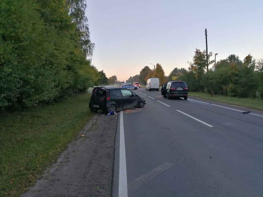 Olsztynek. Karambol czterech samochodów na DK 58. Ulica Mrongowiusza zablokowana [ZDJĘCIA]