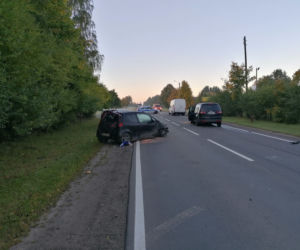 Olsztynek. Karambol czterech samochodów na DK 58. Ulica Mrongowiusza zablokowana [ZDJĘCIA]