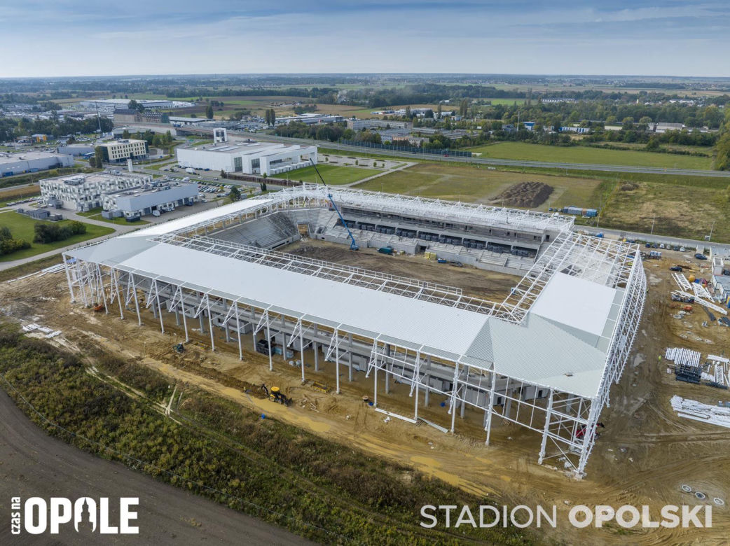 Stadion Opolski w budowie. Najnowsze zdjęcia