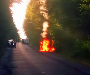 Zderzenie z sarną może skończyć się TRAGICZNIE. Auto 27-latki stanęło w płomieniach