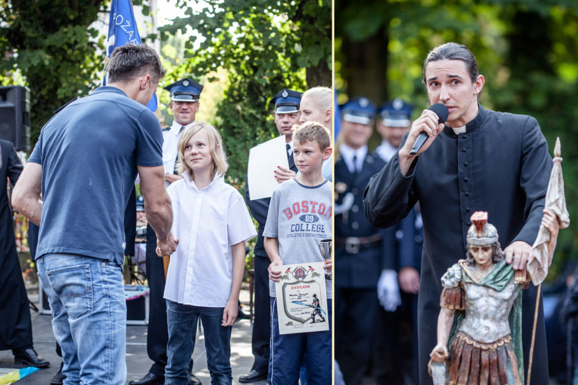 Strażacy odc. 3. Krzysiek Konarski (Eryk Zieliński), ksiądz (Sebastian Ryś)