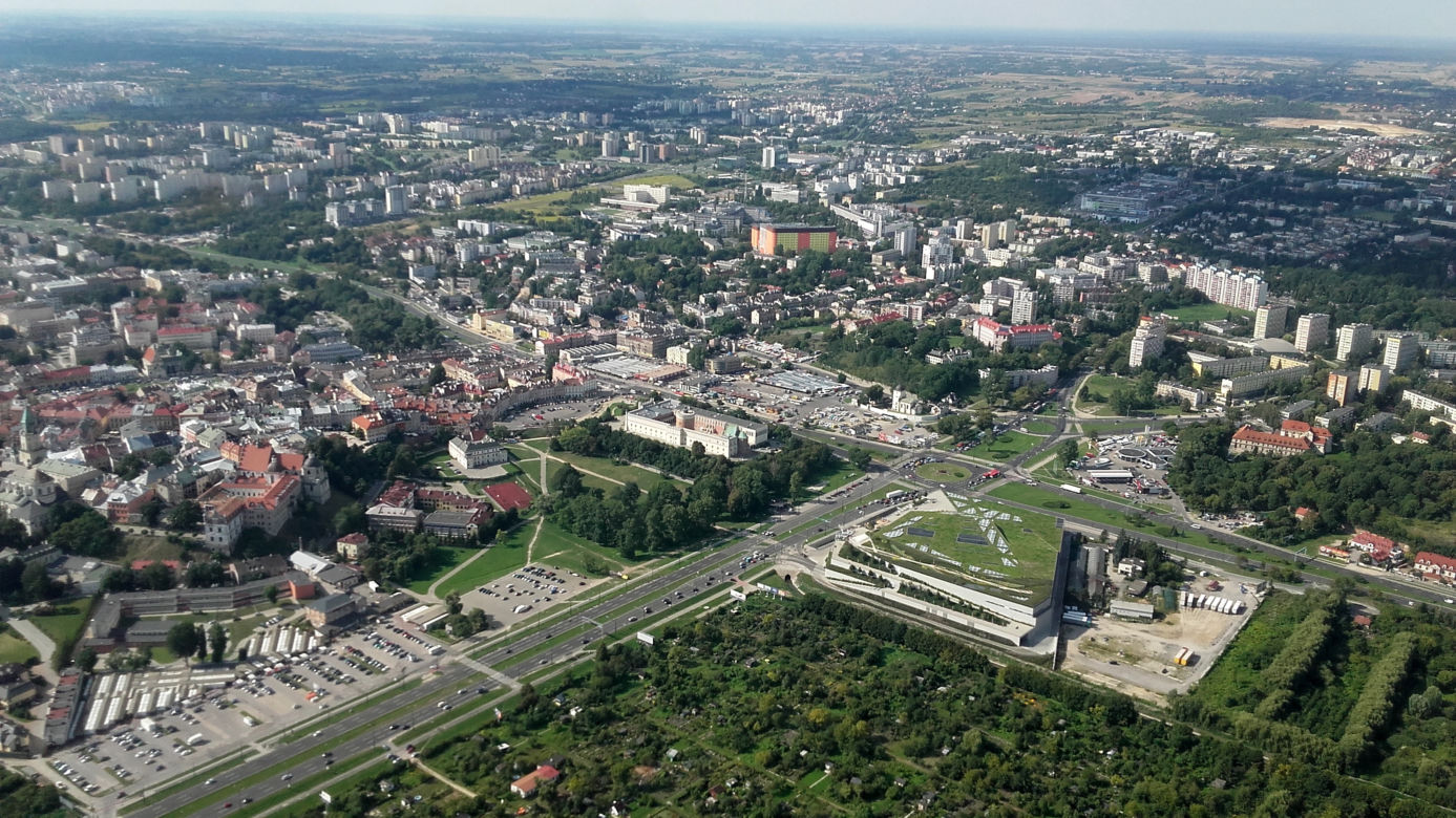 Lądując podziwiamy miasto
