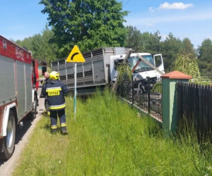 Wypadek ciężarówki w gminie Wręczyca Wielka