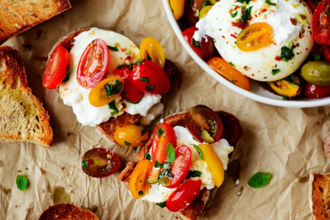 Grzanki z burratą, które smakują jak wakacje we Włoszech. Gotowe w kilka chwil