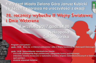 Zielona Góra uczci rocznicę wybuchu II Wojny Światowej