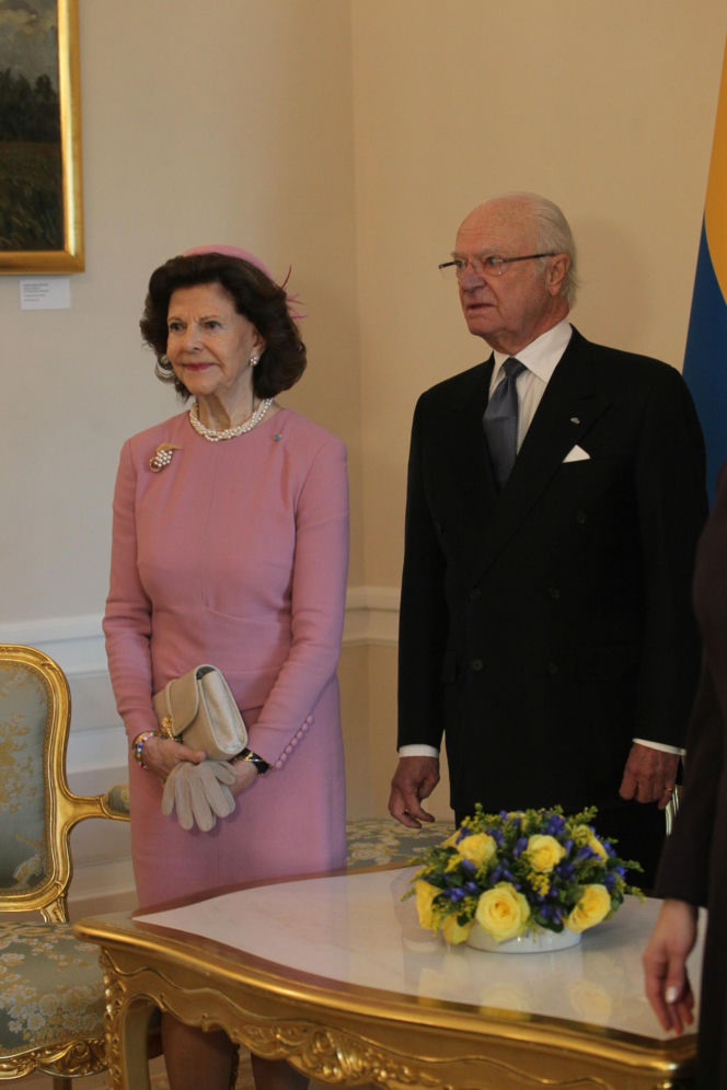 Wizyta szwedzkiej pary królewskiej w Polsce. Powitanie w Pałacu Prezydenckim