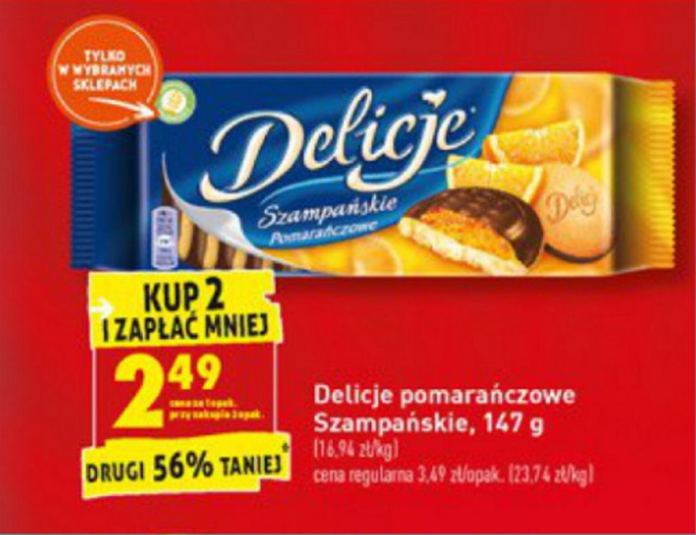 delicje pomarańczowe 2,49 zł