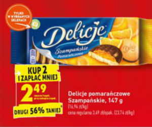 delicje pomarańczowe 2,49 zł