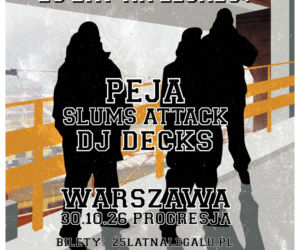 Peja / Slums Attack dadzą koncert z legendarnymi utworami. Będą goście specjalni!