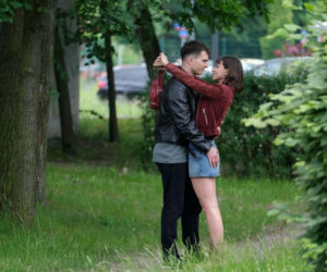 M jak miłość odc. 1898. Tomek Kubicki (Chris Cugowski), Justyna (Marta Malinowska)