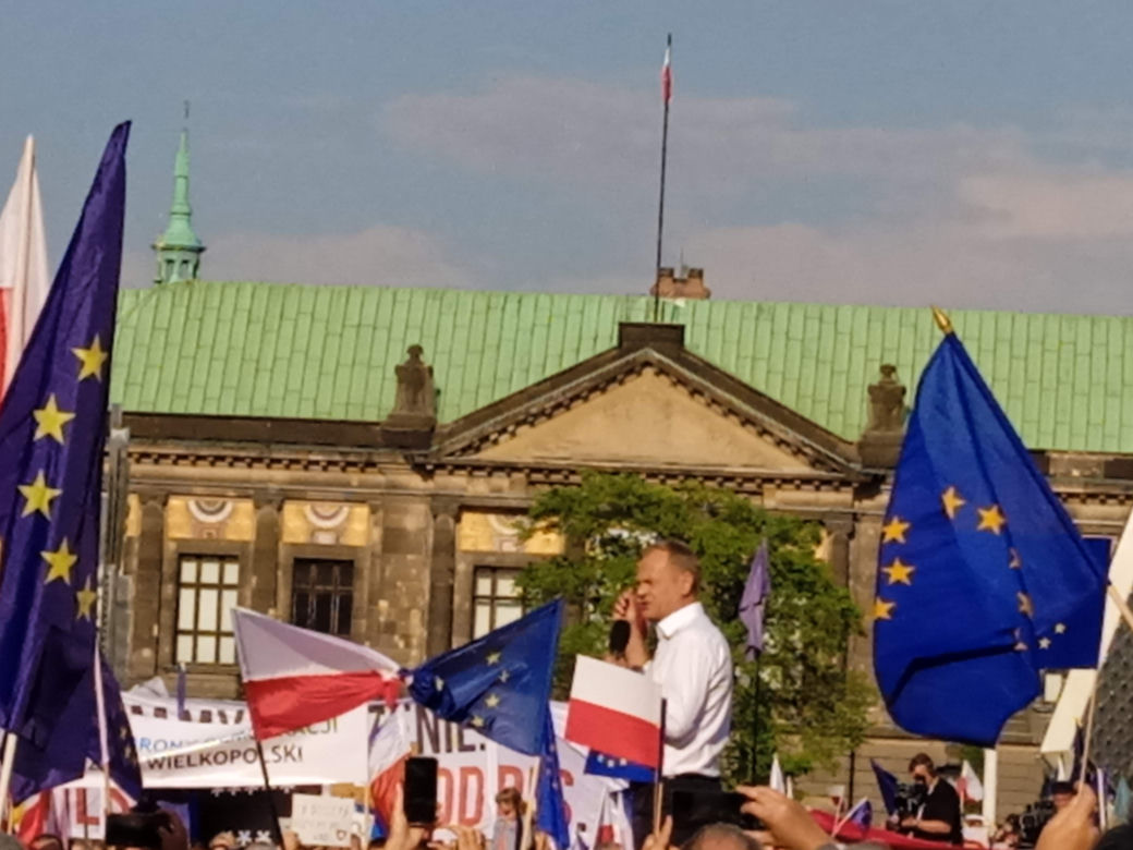 Wiec Donalda Tuska w Poznaniu