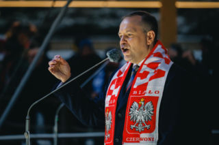 Karol Nawrocki wziął udział w Patriotycznej Pielgrzymce Kibiców na Jasnej Górze
