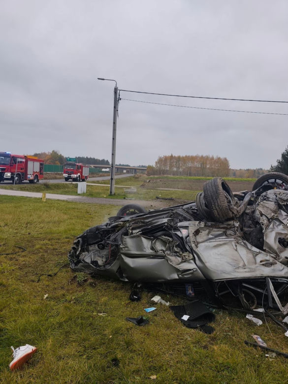 Wypadek w Gocławiu w powiecie garwolińskim