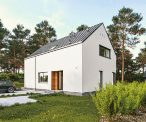 Biała elewacja domu zawsze wygląda dobrze,