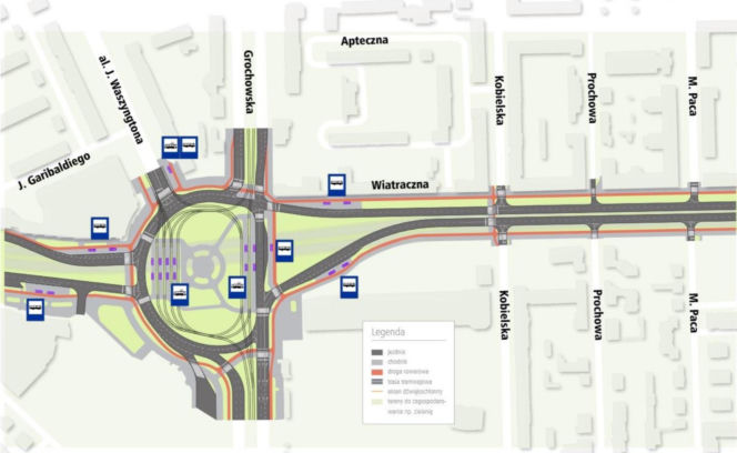 Planowany tunel obwodnicy śródmiejskiej pod rondem Wiatraczna