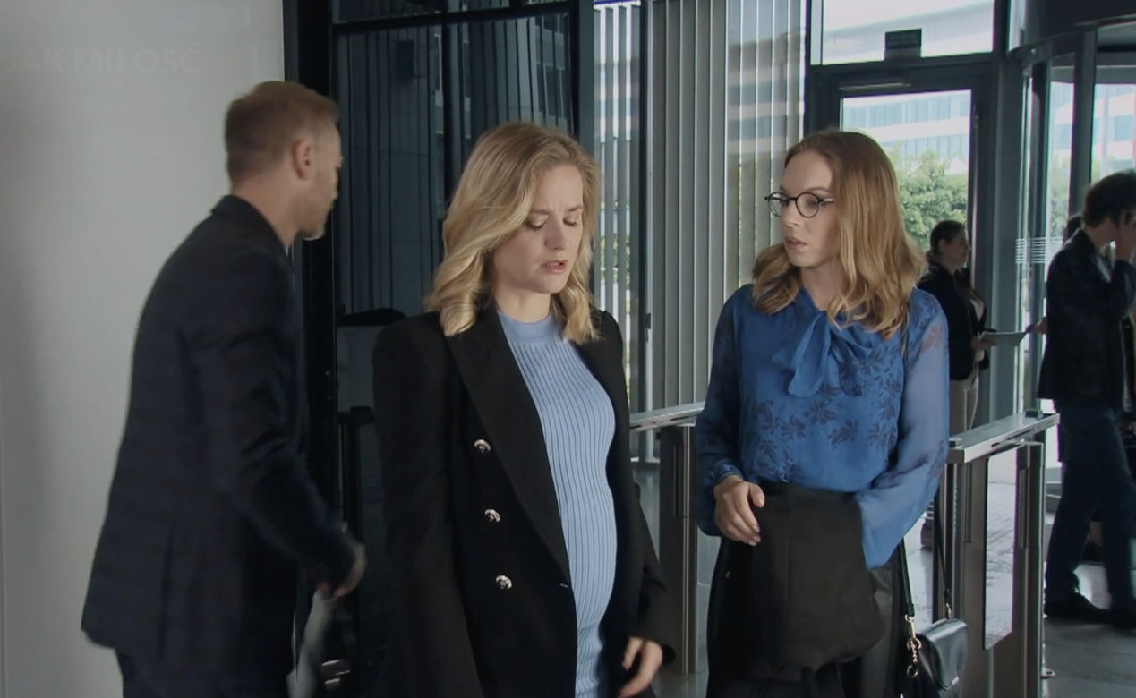 M jak miłość, odcinek 1686: Julia (Marta Chodorowska), Andrzej (Krystian Wieczorek), Sylwia (Hanna Turnau)