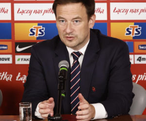 Cezary Kulesza i sekretarz Łukasz Wachowski ogłosili nowego sponsora PZPN