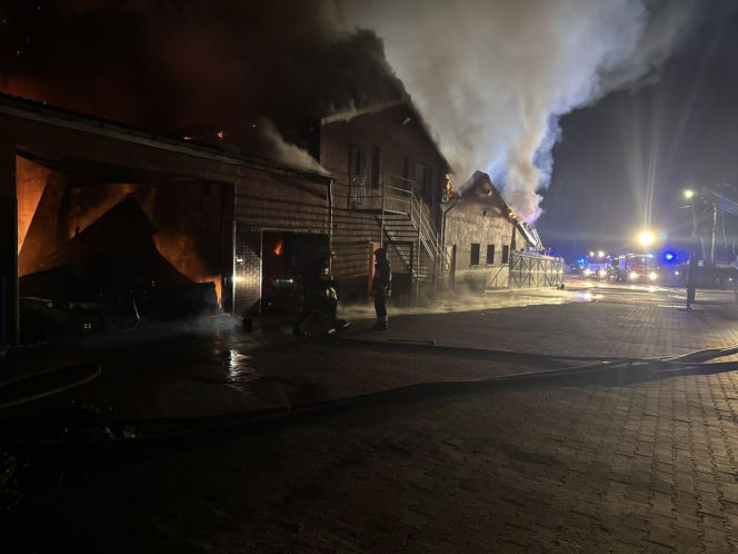 Pożar w masarni