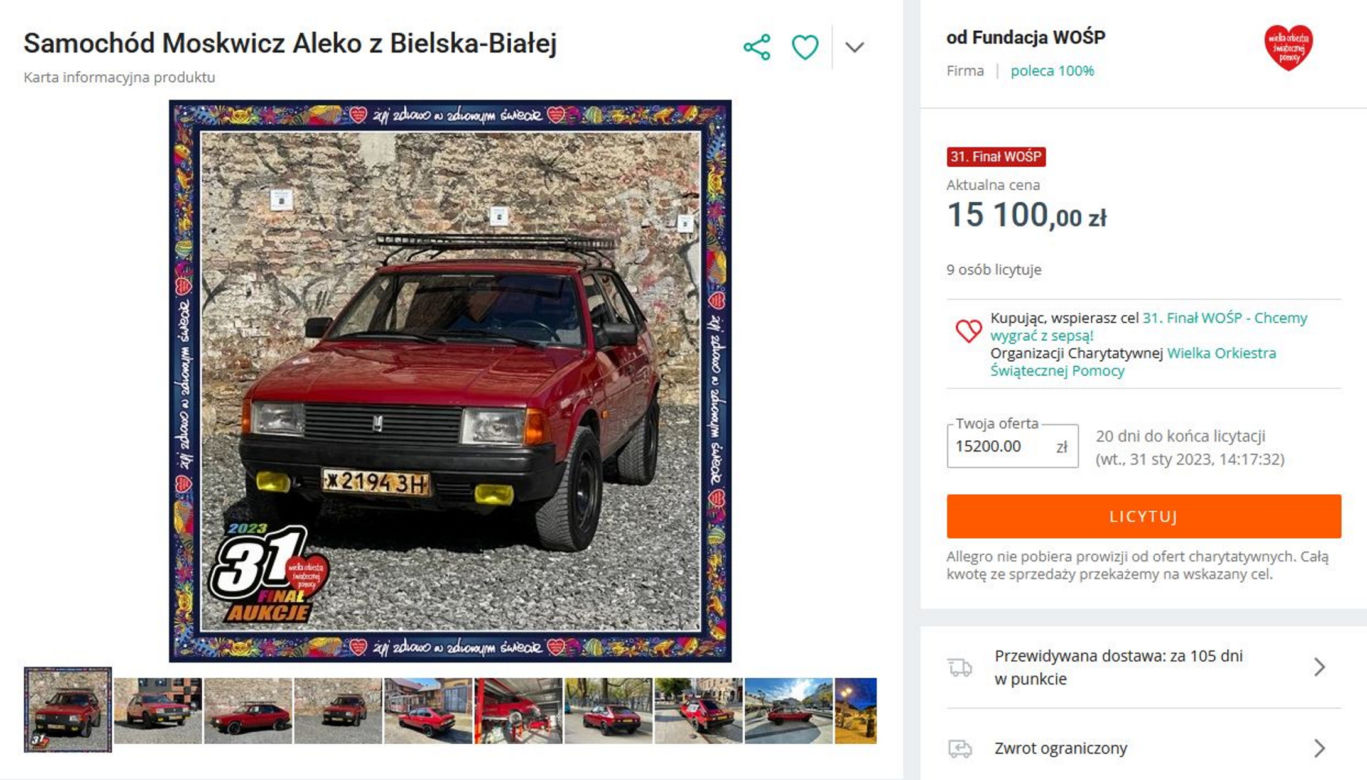 Samochód Moskwicz Aleko z Bielska-Białej