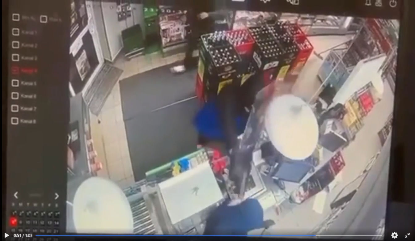 Jest nagranie z krwawego napadu na sklep w Kobyłce. W ruch poszedł nóż [WIDEO]