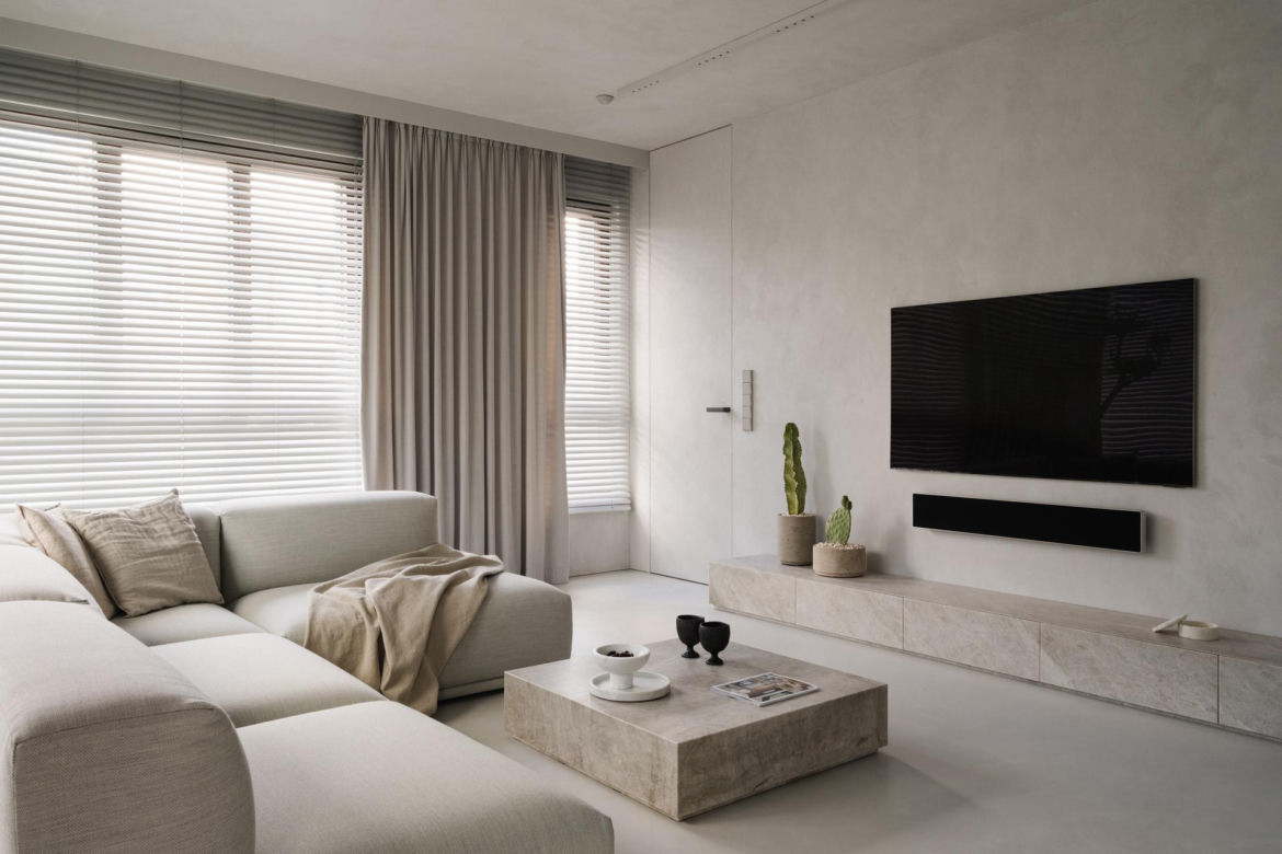 Minimalistyczne mieszkanie architektki