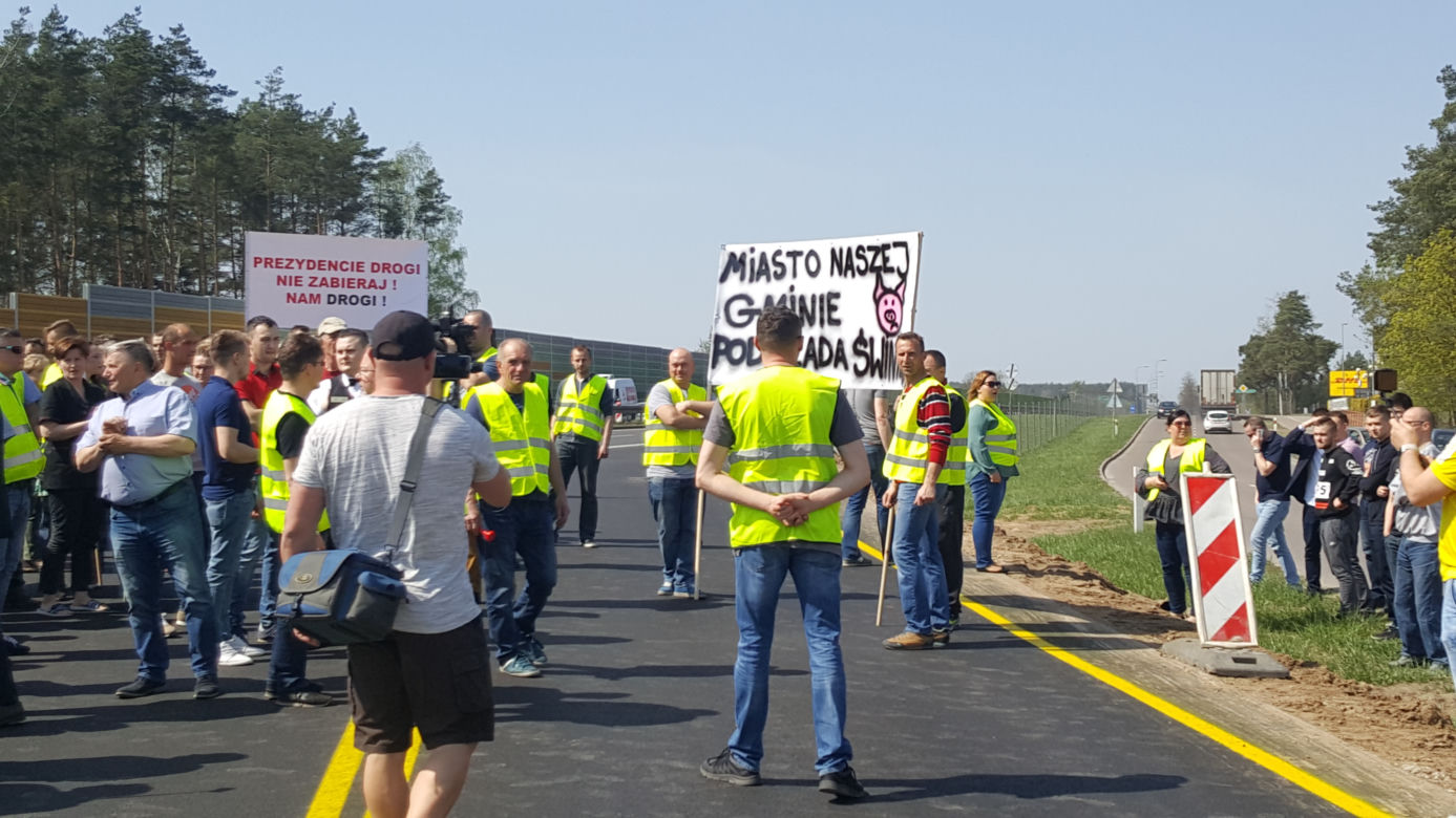 Węzeł Porosły. Przedsiębiorcy blokowali S8. Chcą lepszego dojazdu do swoich firm