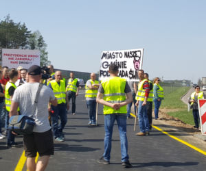 Węzeł Porosły. Przedsiębiorcy blokowali S8. Chcą lepszego dojazdu do swoich firm