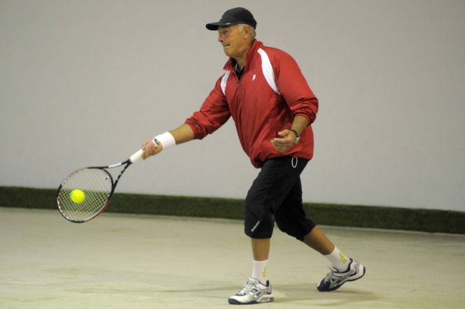 Karol Strasburger ćwiczy