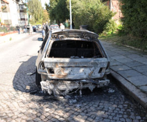 Gdańsk podpalone samochody
