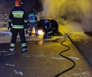 Sportowe BMW płonęło jak pochodnia