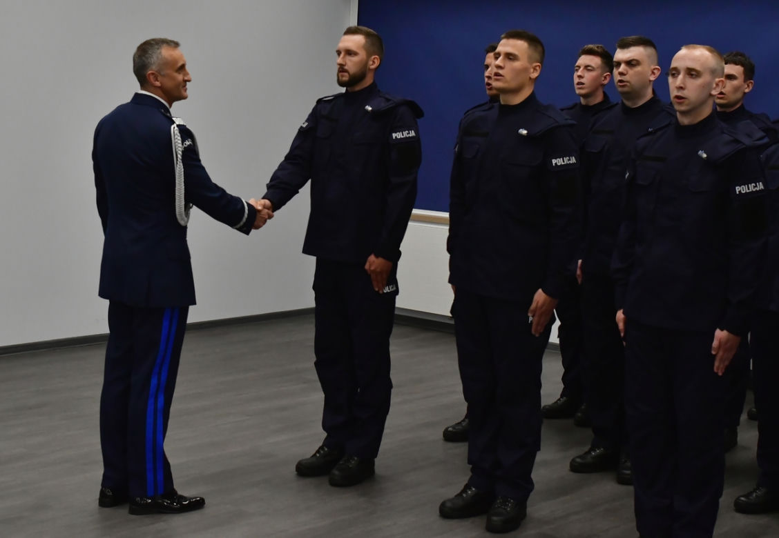 Ślubowanie nowo przyjętych funkcjonariuszy KWP Białystok