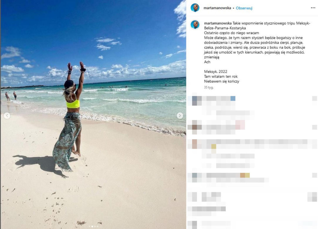 Marta Manowska na plaży