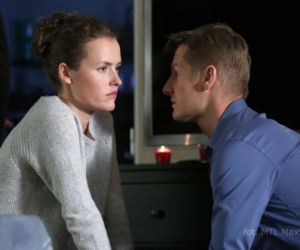 M jak miłość odc. 1114. Ala (Olga Frycz), Paweł Zduński (Rafał Mroczek)