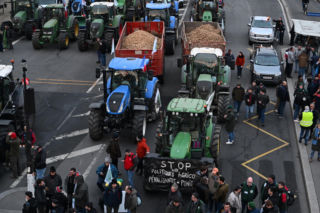 Protestyrolników w Paryżu