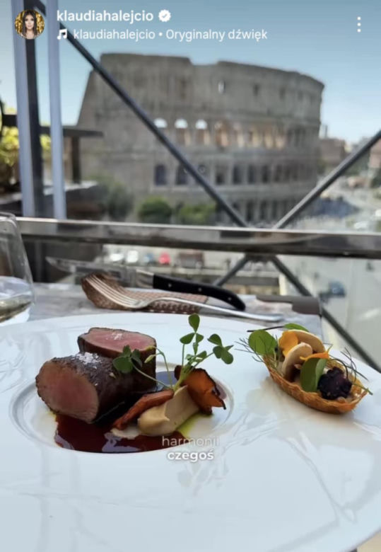 Klaudia Halejcio skrytykowała luksusową restaurację w Rzymie