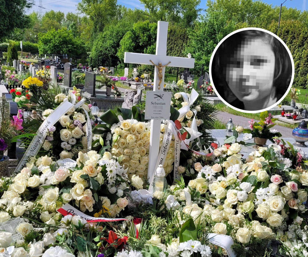 Grób 11-letniego Sebastiana zasypany białymi kwiatami. Mieszkańcy pamiętają o chłopcu