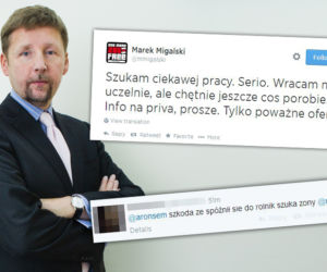 Migalski szuka pracy